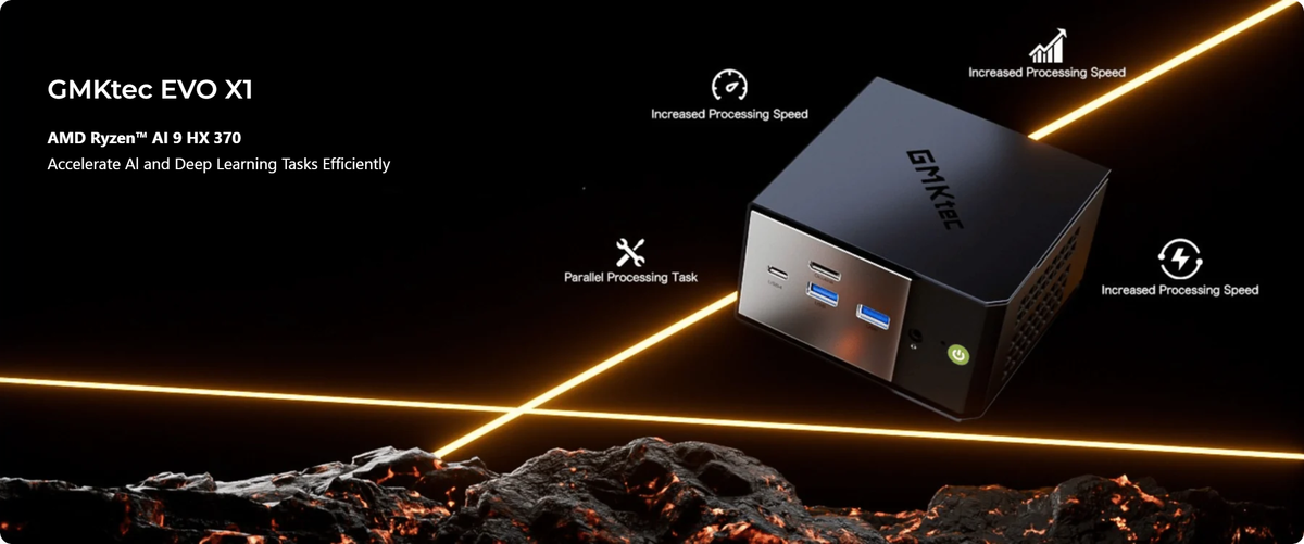 GMKtec EVO-X1 AMD Ryzen™ AI 9 HX 370 AI Mini PC