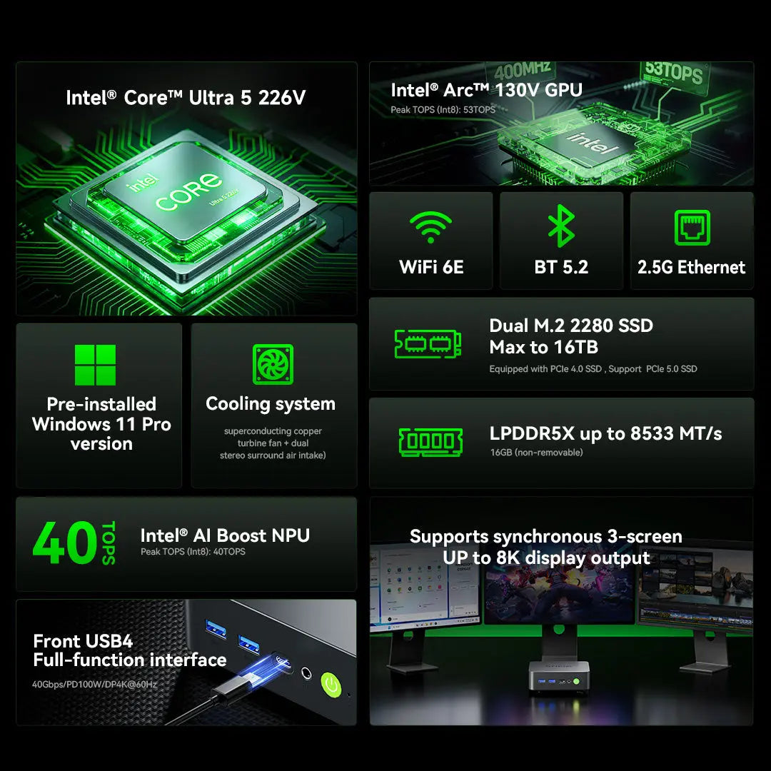 GMKtec K17 Intel® Core™ Ultra 5 226V Mini PC