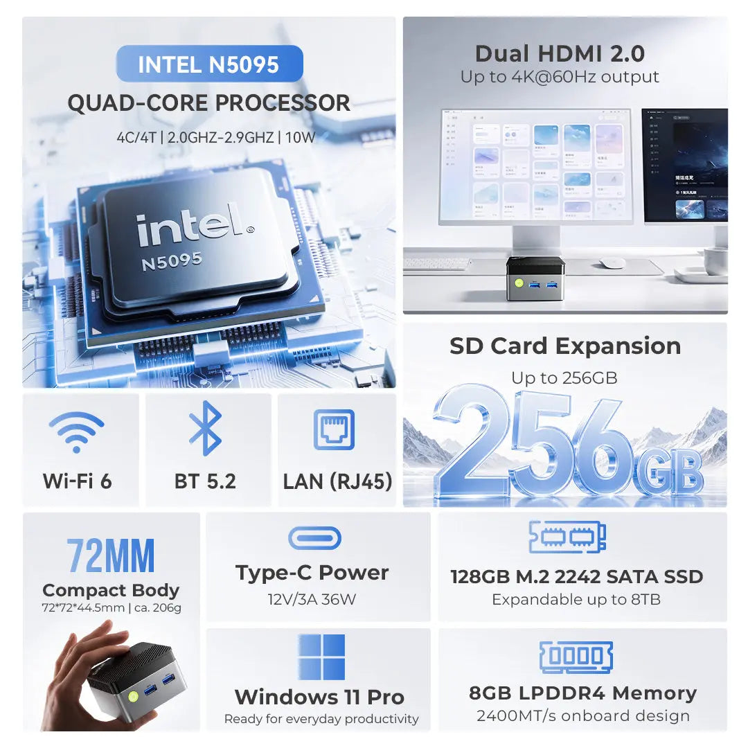 GMKtec G5S Intel® Celeron N5095 Mini PC