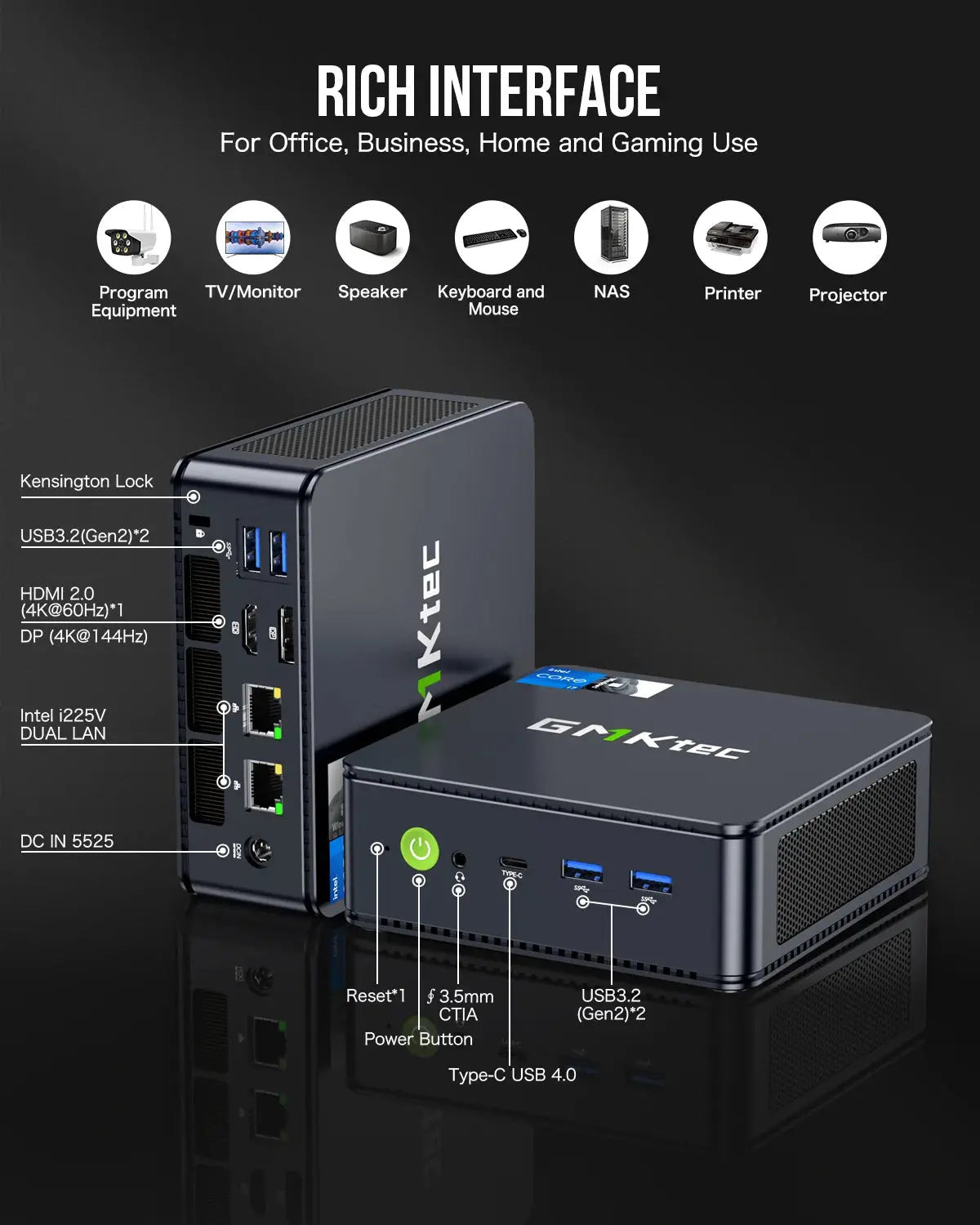 GMKtec K7 PLUS 13th Intel® Core™ i7 13620H Mini PC - Barebone