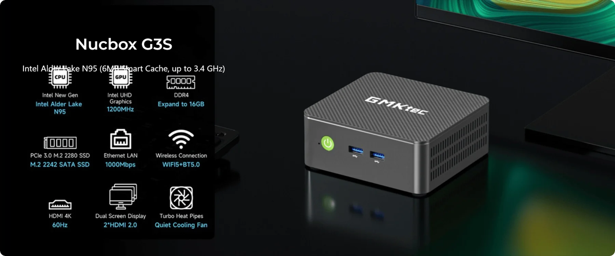 GMKtec NucBox G3S Mini PC Intel® Alder Lake N95