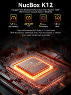 GMKtec K12 AMD Ryzen™ 7 H 255 Gaming Mini PC