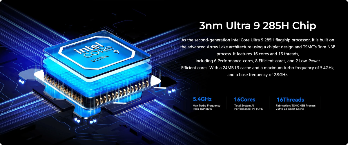 GMKtec EVO-T1 Intel® Core™ Ultra 9 285H AI Mini PC