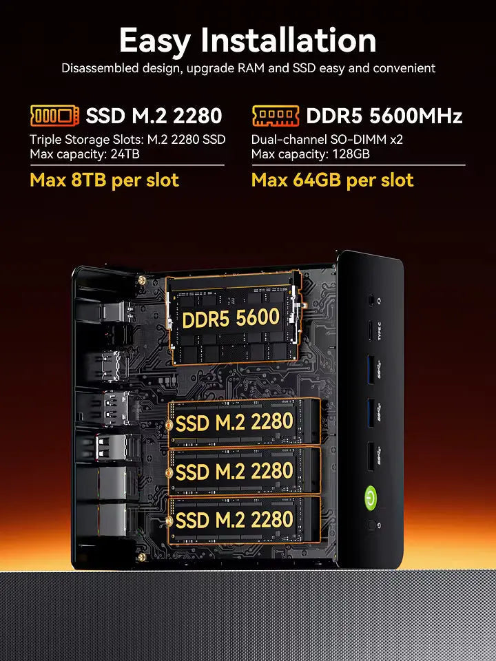 GMKtec K12 AMD Ryzen™ 7 H 255 Gaming Mini PC - Barebone