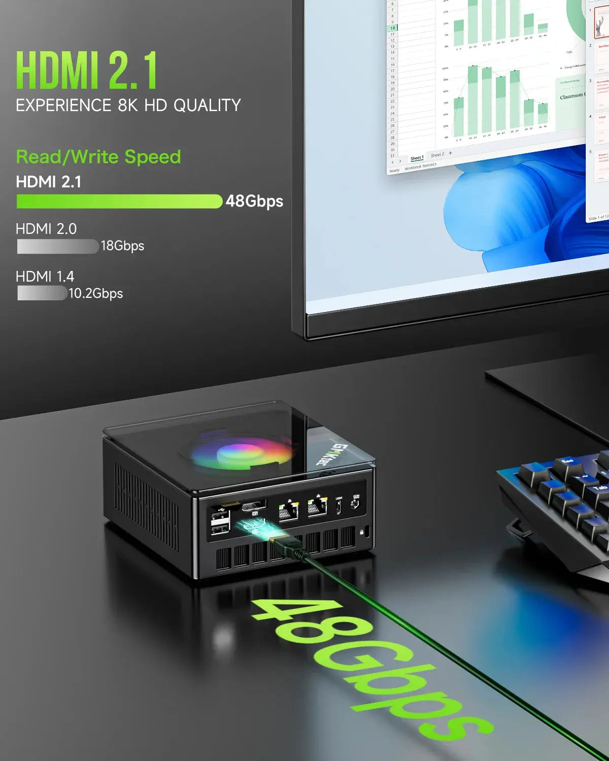 GMKtec K11 AMD Ryzen™ 9 8945HS Mini PC - Barebone