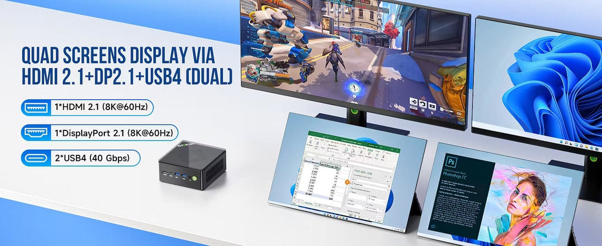 GMKtec K8 Plus AMD Ryzen™ 7 8845HS Gaming Mini PC