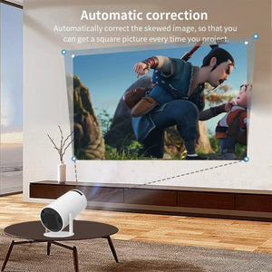 SZ SZBOX Smart Mini Projector Auto Keystone Correction 720P HD Support 4K 250 ANSI 2.4G/5G WiFi BT 5.0 130 inch Screen 180 Degree Projecting Angle Portable Home and Outdoor Video Projector