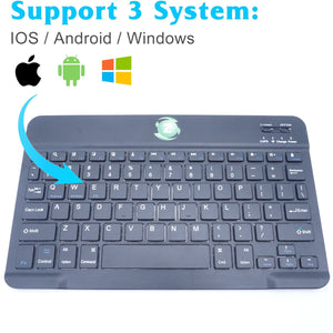 SZ Rechargeable Bluetooth Keyboard Ultra Slim Full-Size Keyboard and Ergonomic Mouse for All Bluetooth Enabled Mac/Tablet/iPad/PC/Laptop